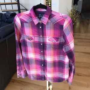 Pink Pearl Snap Button Down